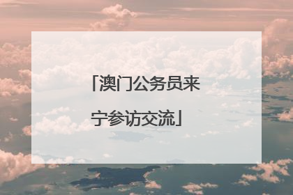 澳门公务员来宁参访交流