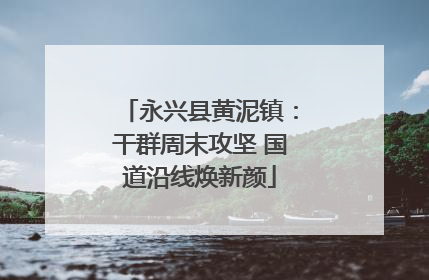 永兴县黄泥镇：干群周末攻坚 国道沿线焕新颜