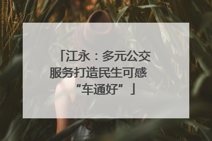 江永：多元公交服务打造民生可感“车通好”