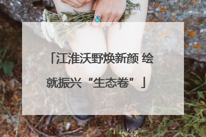 江淮沃野焕新颜 绘就振兴“生态卷”