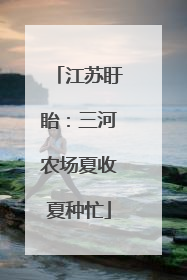 江苏盱眙：三河农场夏收夏种忙