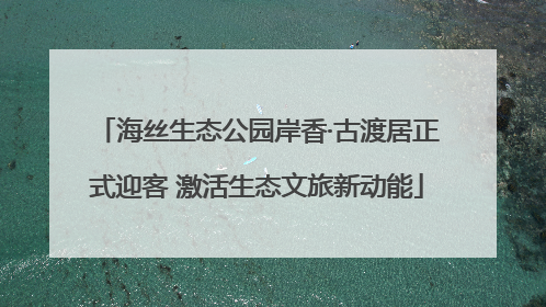 海丝生态公园岸香·古渡居正式迎客 激活生态文旅新动能