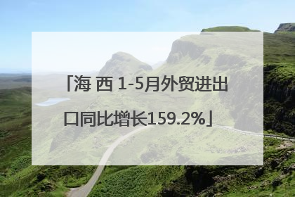 海 西 1-5月外贸进出口同比增长159.2%