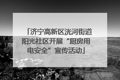 济宁高新区洸河街道阳光社区开展“厨房用电安全”宣传活动