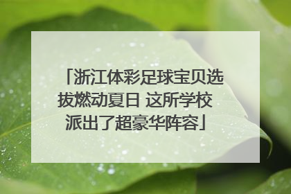浙江体彩足球宝贝选拔燃动夏日 这所学校派出了超豪华阵容