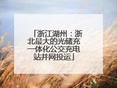 浙江湖州：浙北最大的光储充一体化公交充电站并网投运