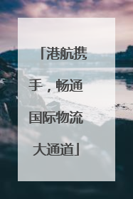 港航携手，畅通国际物流大通道