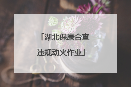 湖北保康合查违规动火作业