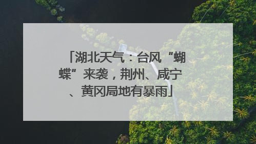 湖北天气：台风“蝴蝶”来袭，荆州、咸宁、黄冈局地有暴雨