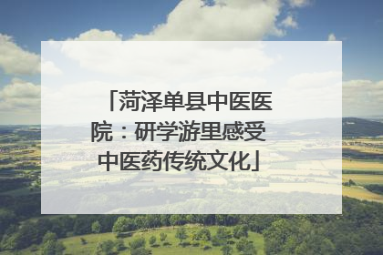菏泽单县中医医院：研学游里感受中医药传统文化