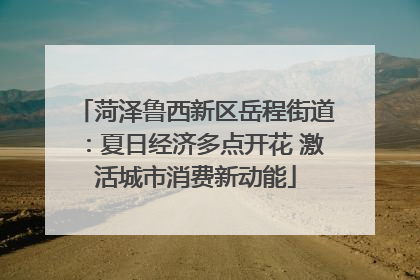 菏泽鲁西新区岳程街道：夏日经济多点开花 激活城市消费新动能