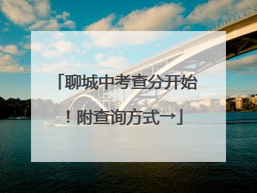 聊城中考查分开始！附查询方式→