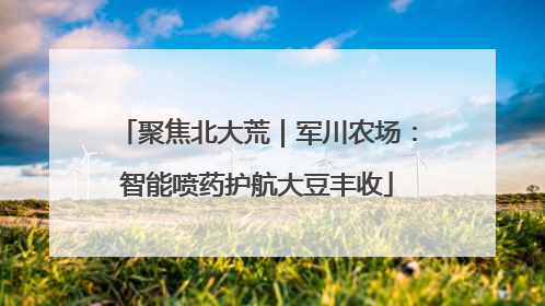 聚焦北大荒｜军川农场：智能喷药护航大豆丰收