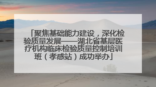 聚焦基础能力建设，深化检验质量发展——湖北省基层医疗机构临床检验质量控制培训班（孝感站）成功举办