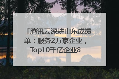 腾讯云深耕山东成绩单：服务2万家企业，Top10千亿企业8家选择腾讯云