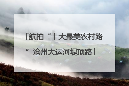航拍“十大最美农村路”沧州大运河堤顶路