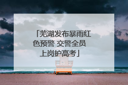 芜湖发布暴雨红色预警 交警全员上岗护高考