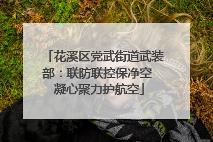 花溪区党武街道武装部：联防联控保净空 凝心聚力护航空