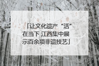 让文化遗产“活”在当下 江西集中展示百余项非遗技艺