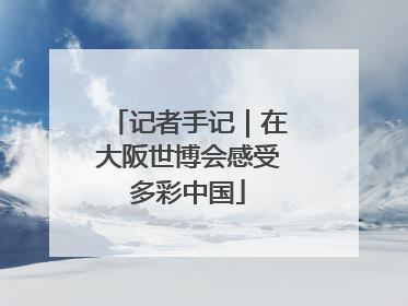 记者手记｜在大阪世博会感受多彩中国