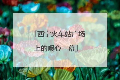西宁火车站广场上的暖心一幕