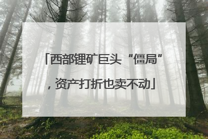 西部锂矿巨头“僵局”，资产打折也卖不动