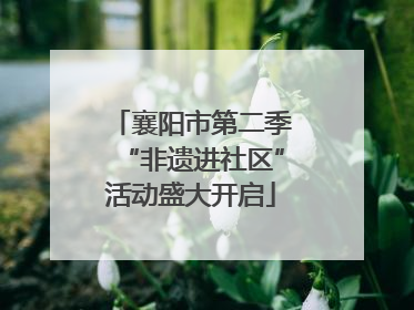 襄阳市第二季“非遗进社区”活动盛大开启