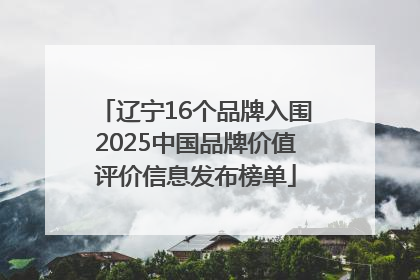 辽宁16个品牌入围2025中国品牌价值评价信息发布榜单