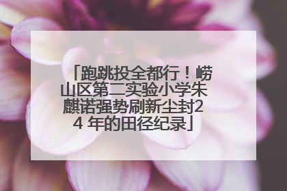 跑跳投全都行！崂山区第二实验小学朱麒诺强势刷新尘封24 年的田径纪录