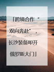 跨境合作“双向奔赴”，长沙装备叩开俄罗斯大门