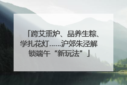 跨艾熏炉、品养生粽、学扎花灯……沪郊朱泾解锁端午“新玩法”