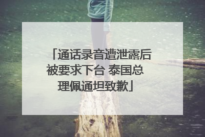 通话录音遭泄露后被要求下台 泰国总理佩通坦致歉