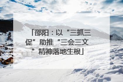 邵阳：以“三抓三促”助推“三会三文”精神落地生根