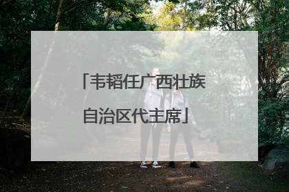 韦韬任广西壮族自治区代主席
