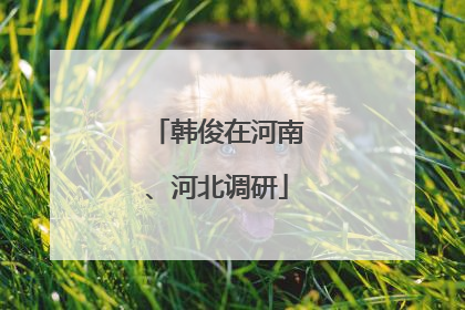 韩俊在河南、河北调研