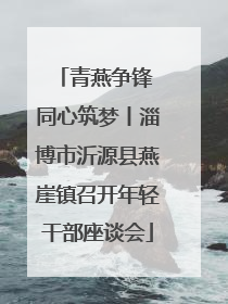 青燕争锋 同心筑梦丨淄博市沂源县燕崖镇召开年轻干部座谈会