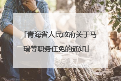 青海省人民政府关于马瑞等职务任免的通知