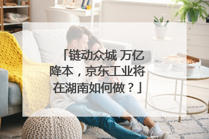 链动众城 万亿降本，京东工业将在湖南如何做？