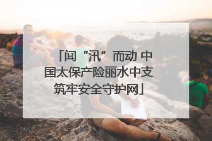 闻“汛”而动 中国太保产险丽水中支筑牢安全守护网