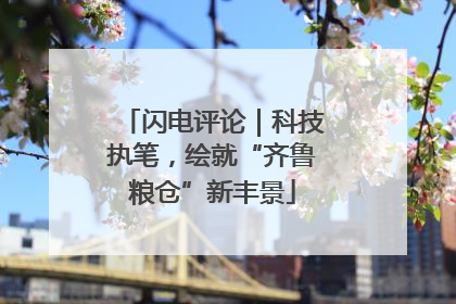 闪电评论｜科技执笔，绘就“齐鲁粮仓”新丰景