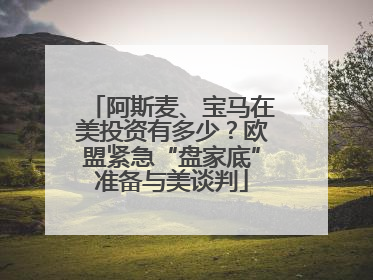 阿斯麦、宝马在美投资有多少？欧盟紧急“盘家底”准备与美谈判