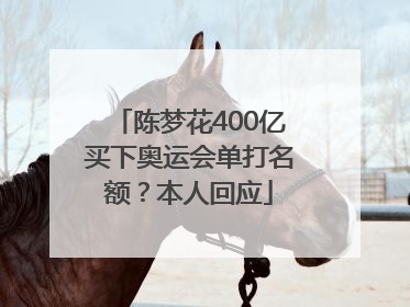 陈梦花400亿买下奥运会单打名额？本人回应