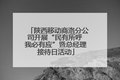 陕西移动商洛分公司开展“民有所呼 我必有应”暨总经理接待日活动