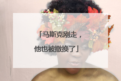 马斯克刚走，他也被撤换了