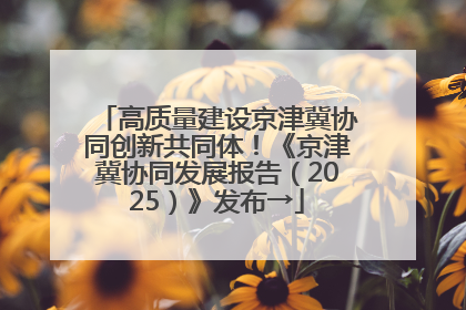 高质量建设京津冀协同创新共同体！《京津冀协同发展报告（2025）》发布→