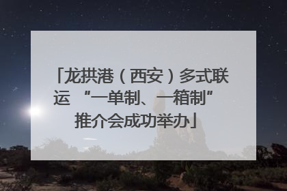 龙拱港（西安）多式联运 “一单制、一箱制” 推介会成功举办