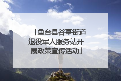 鱼台县谷亭街道退役军人服务站开展政策宣传活动