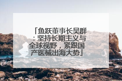 鱼跃董事长吴群：坚持长期主义与全球视野，紧跟国产医械出海大势