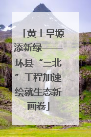 黄土旱塬添新绿——环县“三北”工程加速绘就生态新画卷