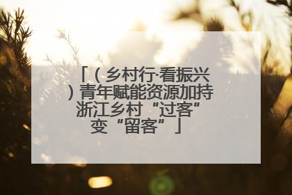 （乡村行·看振兴）青年赋能资源加持 浙江乡村“过客”变“留客”